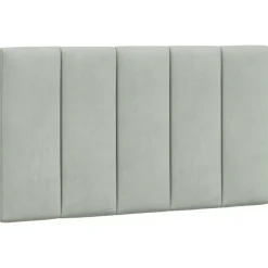 Online vidaXL Headboard Cushion "Hanko" Light Grey 80 cm Velvet Ljusgrå
