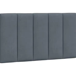 vidaXL Headboard Cushion "Hanko" Dark Grey 80 cm Velvet Mörkgrå