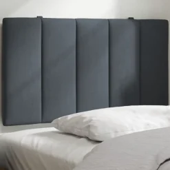 vidaXL Headboard Cushion "Hanko" Dark Grey 80 cm Velvet Mörkgrå