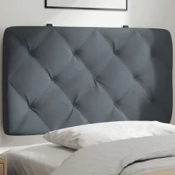 Clearance vidaXL Headboard Cushion Dark Grey 80 cm Velvet Mörkgrå