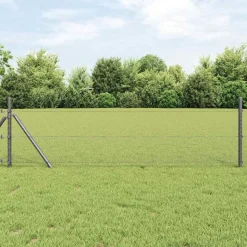vidaXL Hexagonstängsel Grå 0,4 x 10 m PVC