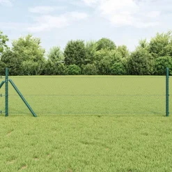 vidaXL Hexagonstängsel Grön 0,4 x 10 m PVC