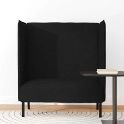 Online vidaXL Hög Ryggsoffa 101cm tyg Svart