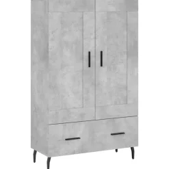 vidaXL Högskåp betonggrå 69,5x31x115 cm konstruerat trä