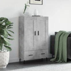 vidaXL Högskåp betonggrå 69,5x31x115 cm konstruerat trä
