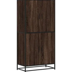 Hot vidaXL Högskåp 68x35x139 cm konstruerat trä brun ek