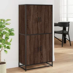 Hot vidaXL Högskåp 68x35x139 cm konstruerat trä brun ek