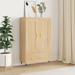 vidaXL Högskåp sonoma-ek 69,5x31x115 cm konstruerat trä