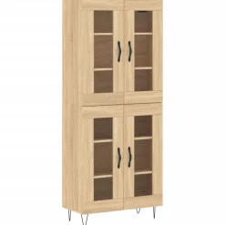 vidaXL Högskåp sonoma-ek 69,5x34x180 cm konstruerat trä