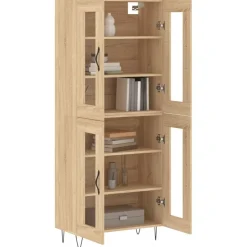 vidaXL Högskåp sonoma-ek 69,5x34x180 cm konstruerat trä