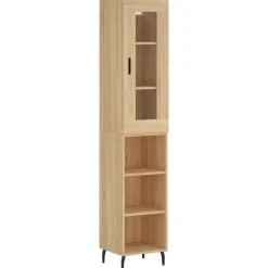 Online vidaXL Högskåp sonoma-ek34,5x34x180 cm konstruerat trä Sonoma ek