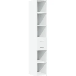 vidaXL Högskåp vit 30x42,5x185 cm konstruerat trä