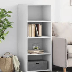 vidaXL Högskåp vit 50x41x124 cm konstruerat trä