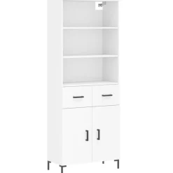 Sale vidaXL Högskåp 69,5x34x180 cm konstruerat trä Vit