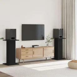 Sale vidaXL Högtalarställ 2 st 30x30x80 cm konstruerat trä Svart