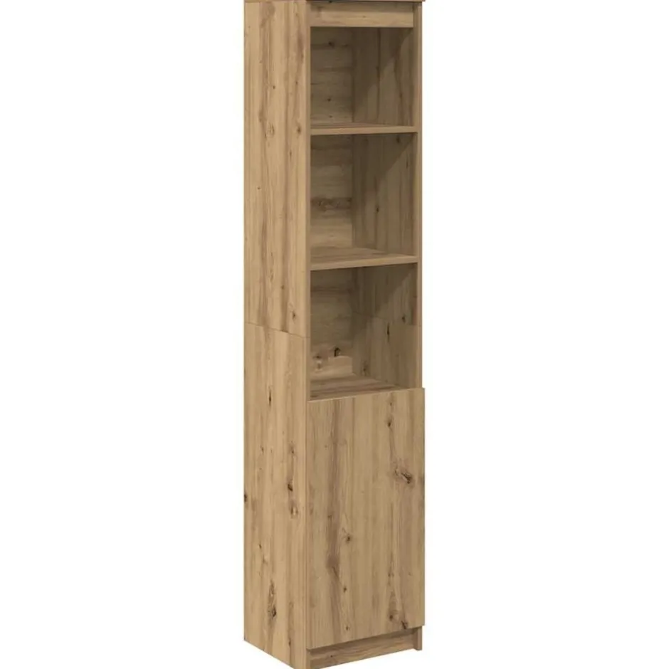 Clearance vidaXL Highboard hantverksmässig ek 37,5x35x180 cm konstruerat trä artisan ek