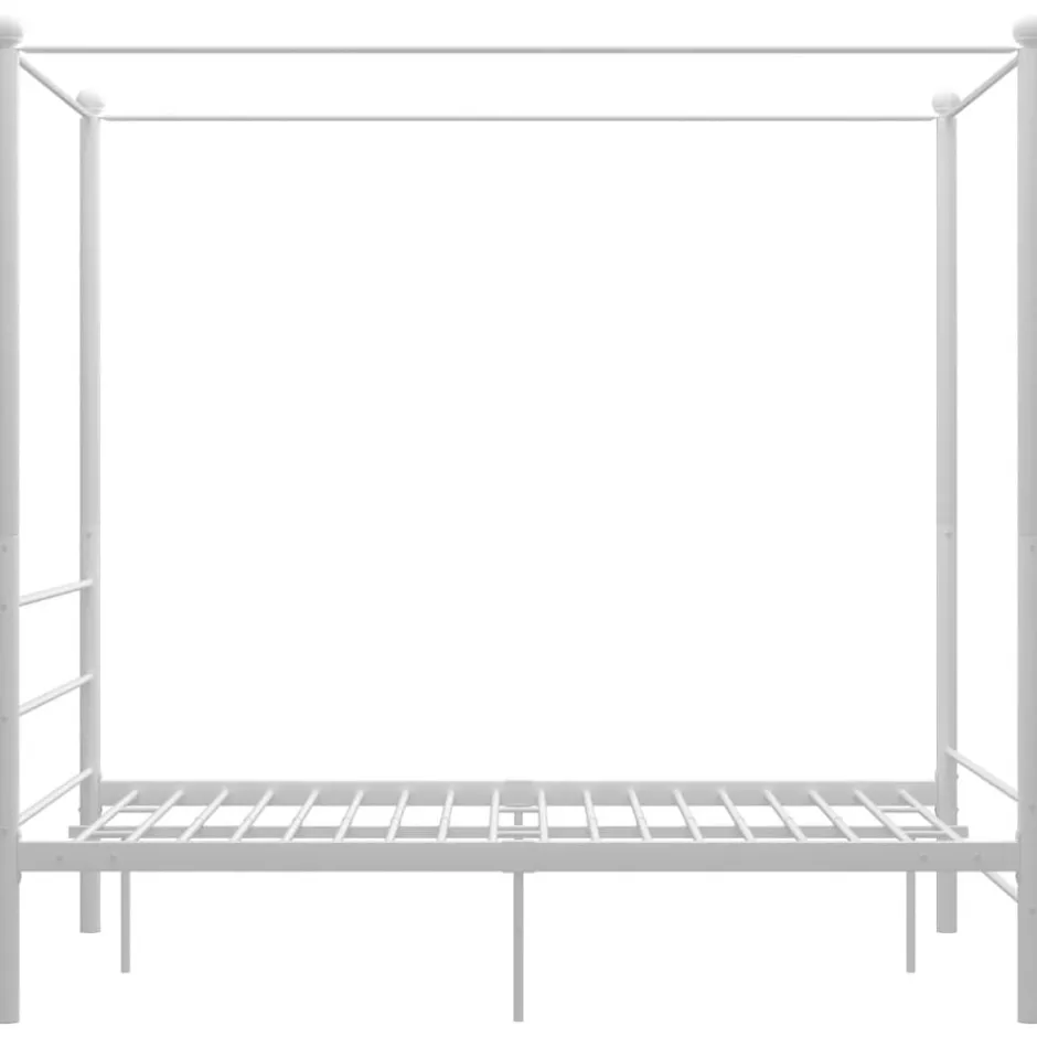 New vidaXL Himmelsäng metall 120x200 cm Vit