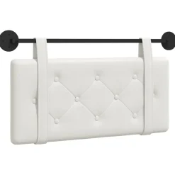 vidaXL Hängande Huvudgavel Väggmonterad Vit 80 cm Konstläder