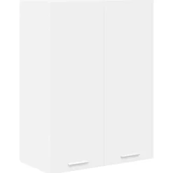 vidaXL Hängande skåp med lagring Vit 60 x 31 x 80 cm Konstruerat trä