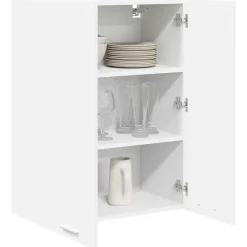 vidaXL Hängande skåp med lagring Vit 60 x 31 x 80 cm Konstruerat trä
