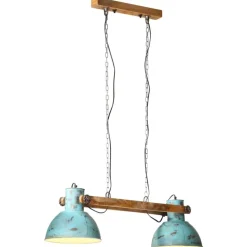 vidaXL Hänglampa 25 W nött blå 85x28x109 cm E27