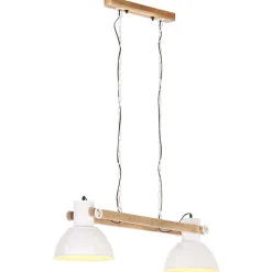 vidaXL Hänglampa industriell 25 W vit 109 cm E27