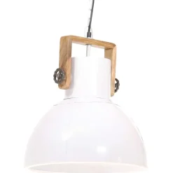 Outlet vidaXL Hänglampa industriell 25 W rund 40 cm E27 Vit