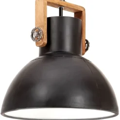 New vidaXL Hänglampa industriell 25 W rund 40 cm E27 Svart