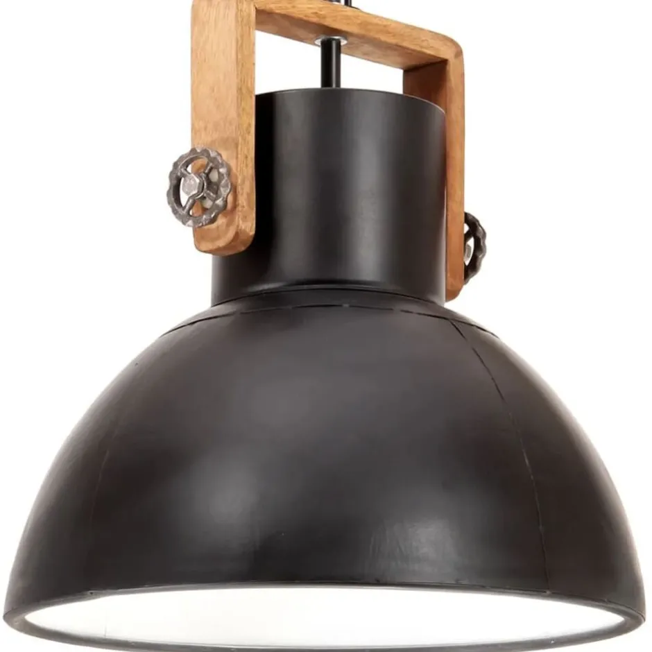 New vidaXL Hänglampa industriell 25 W rund 40 cm E27 Svart