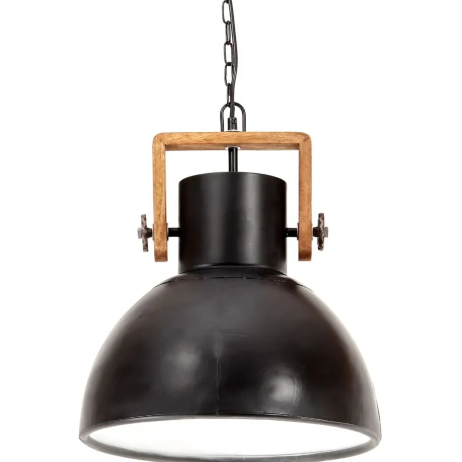 New vidaXL Hänglampa industriell 25 W rund 40 cm E27 Svart