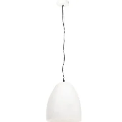 vidaXL Hänglampa industriell 25 W vit rund 42 cm E27
