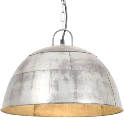 vidaXL Hänglampa industriell vintage 25 W silver rund 41 cm E27