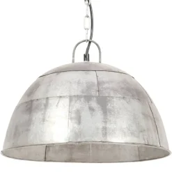 vidaXL Hänglampa industriell vintage 25 W silver rund 41 cm E27