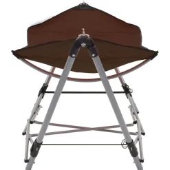 vidaXL Hängmatta med hopfällbart stativ brun