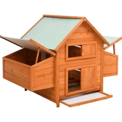 Discount vidaXL Hönshus 150x96x110 cm massivt granträ Brun