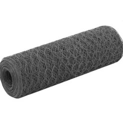 Hot vidaXL Hönsnät stål med PVC-beläggning 25x0,5 m Grå