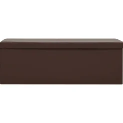 vidaXL Hopfällbar förvaringsbänk brun PVC