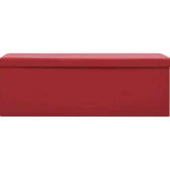 Hot vidaXL Hopfällbar förvaringsbänk PVC Vinröd