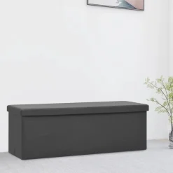 Sale vidaXL Hopfällbar förvaringsbänk PVC Grå