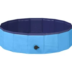 vidaXL Hopfällbar hundsimingspool Blå 80 x 80 x 20 cm PVC