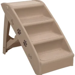 Outlet vidaXL Hopfällbar hundtrappa 62x40x49,5 cm Brun