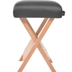 Discount vidaXL Hopfällbar massagepall med 12 cm tjock sits Svart