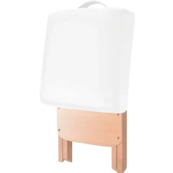 vidaXL Hopfällbar massagepall med 12 cm tjock sits vit
