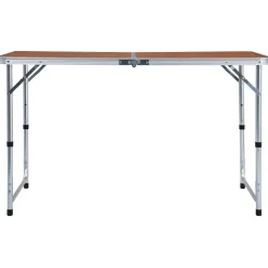 vidaXL Hopfällbart campingbord aluminium 120x60 cm