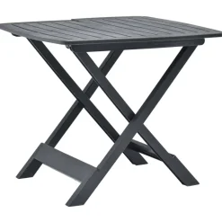 vidaXL Hopfällbart trädgårdsbord 79x72x70 cm plast Antracit