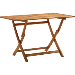 vidaXL Hopfällbart trädgårdsbord 120x70x75 cm massivt akaciaträ