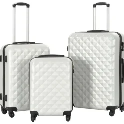 vidaXL Hård resväska blank silver ABS