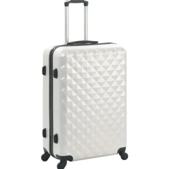 vidaXL Hård resväska blank silver ABS