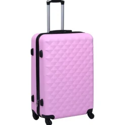 Hot vidaXL Hårda resväskor 3 st ABS Rosa