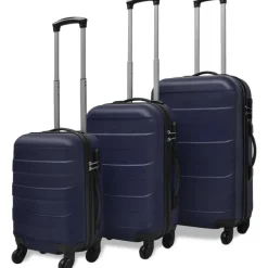 Discount vidaXL Hårda resväskor på hjul 3 st 45,5/55/66 cm Blå